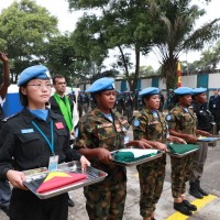 UN Peace Keeping soldiers from China in Liberia