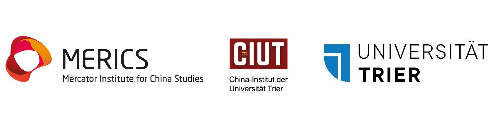 Logos MERICS, CIUT, Universität Trier
