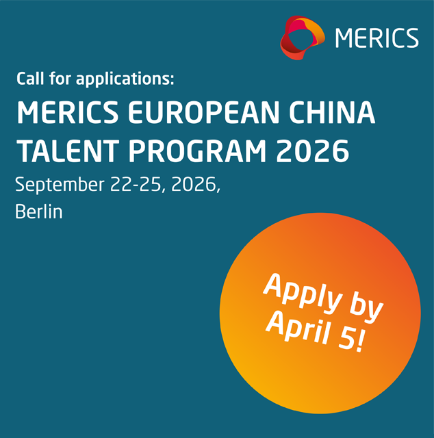 Call for applications for MERICS European China Talent Program 2026