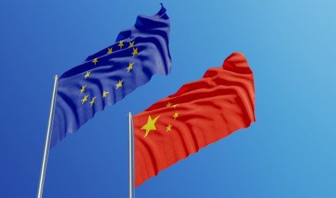 Flags China Europe