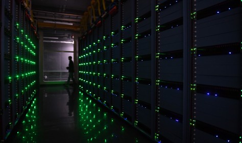 Photo taken on Sept. 11, 2016 shows the computer room at Alibaba's data center in Zhangbei County