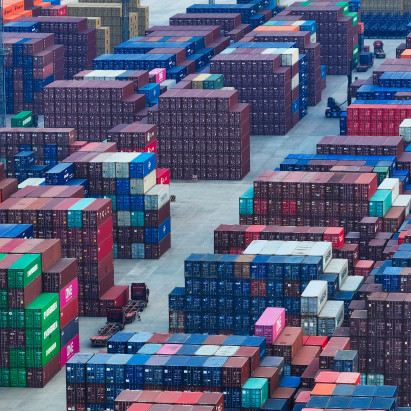 Containers are seen at the Port of Nanjing in Nanjing, Jiangsu province, China, Aug 6, 2024.
