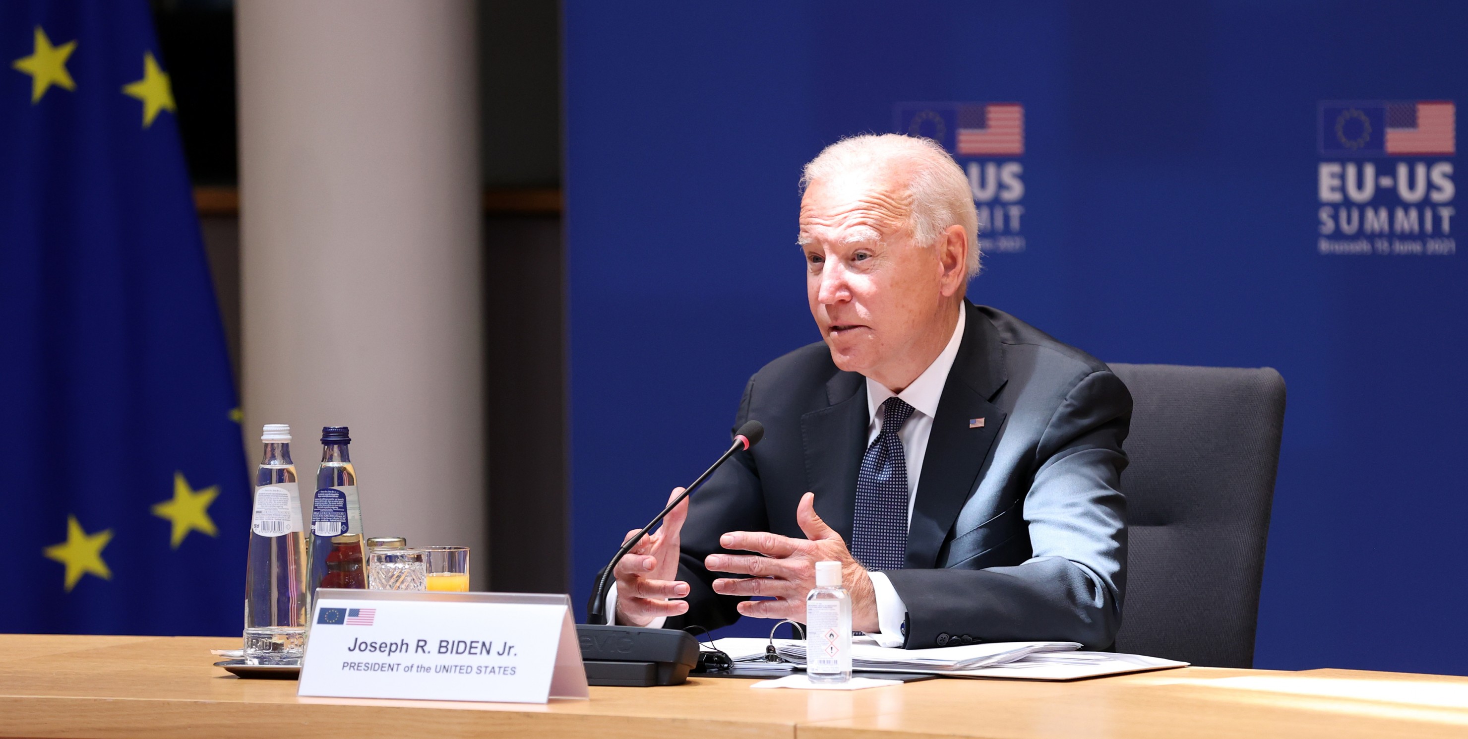 US President Joe Biden at EU -USA Summit in Brussels, Belgium on June 15, 2021.