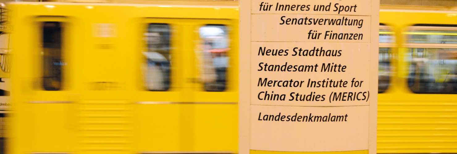 Subway station signpost