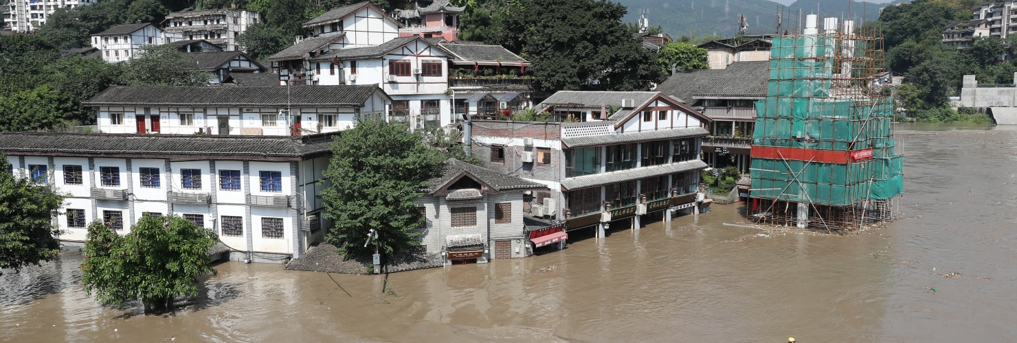 Ciqikou ancient town flooded due to rainstorm in Chongqing