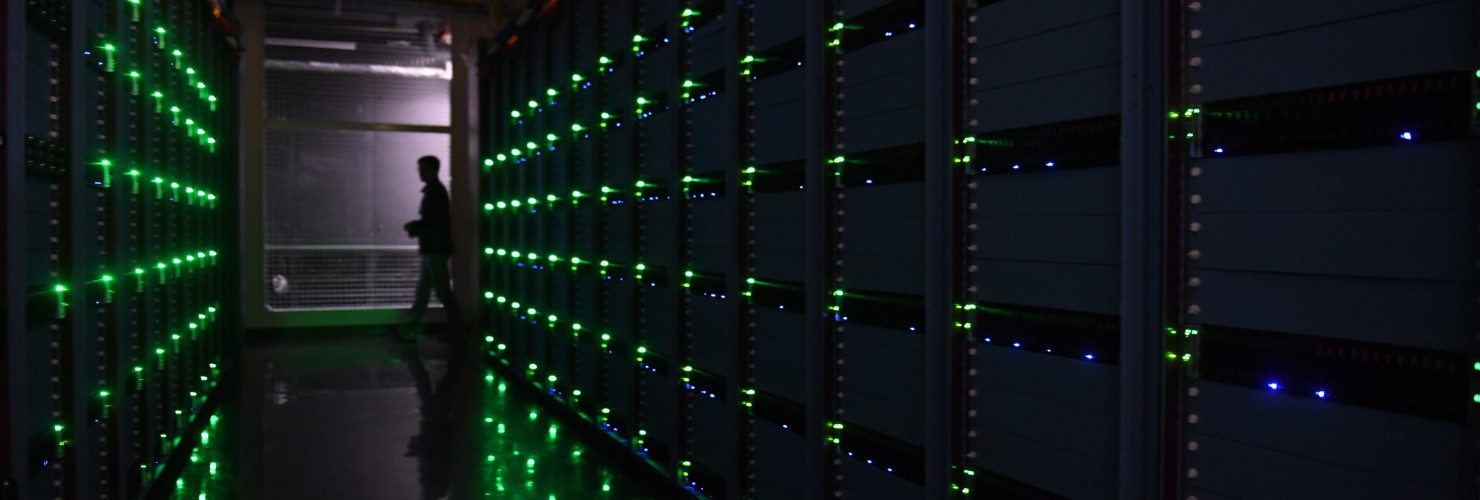 Photo taken on Sept. 11, 2016 shows the computer room at Alibaba's data center in Zhangbei County