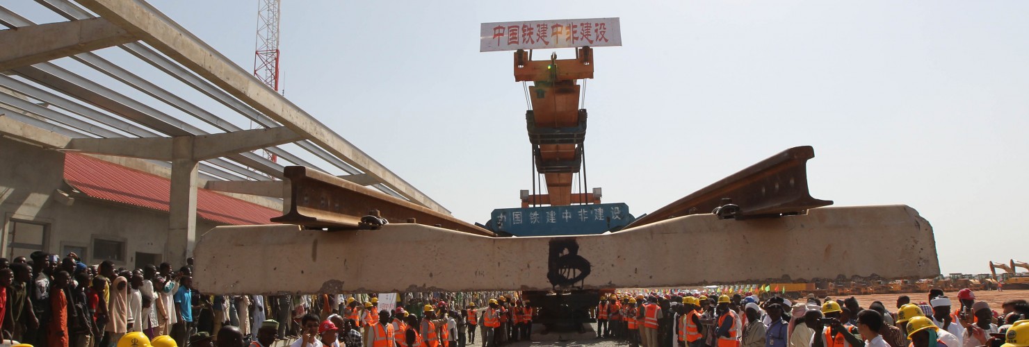 Completion ceremony of the track laying work of Nigeria's first standard gauge railway in ABUJA, Nigeria