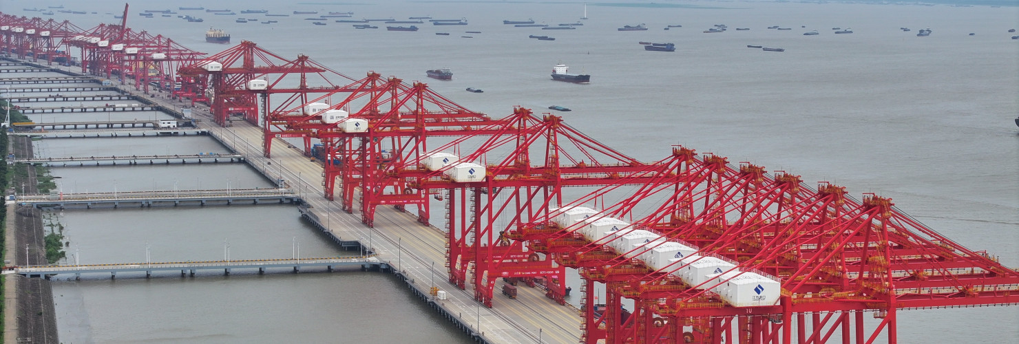 Container terminal in Taicang Port area of Suzhou Port, China