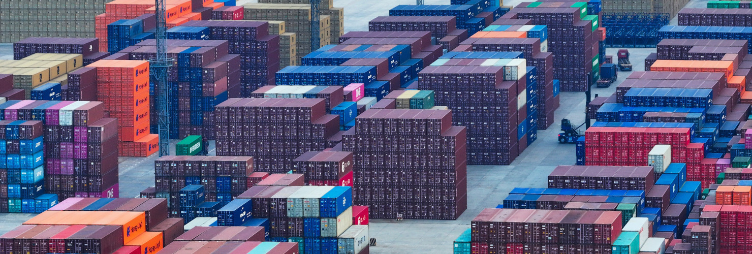 Containers are seen at the Port of Nanjing in Nanjing, Jiangsu province, China, Aug 6, 2024.