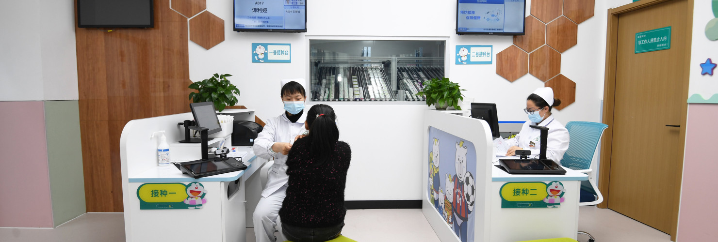  At the Smart Vaccine automation workstation of the community Health Service center, medical staff inoculate people with the nine-valent HPV vaccine in Guiyang, Guizhou province, China, March 14, 2024.