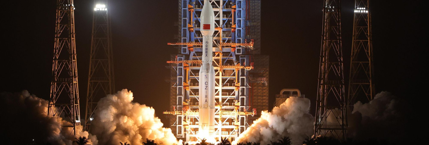 China launched a Long March 8A carrier rocket, sending a new group of internet satellites into space in Wenchang City, southernmost China's Hainan Province, 13 January, 2025.