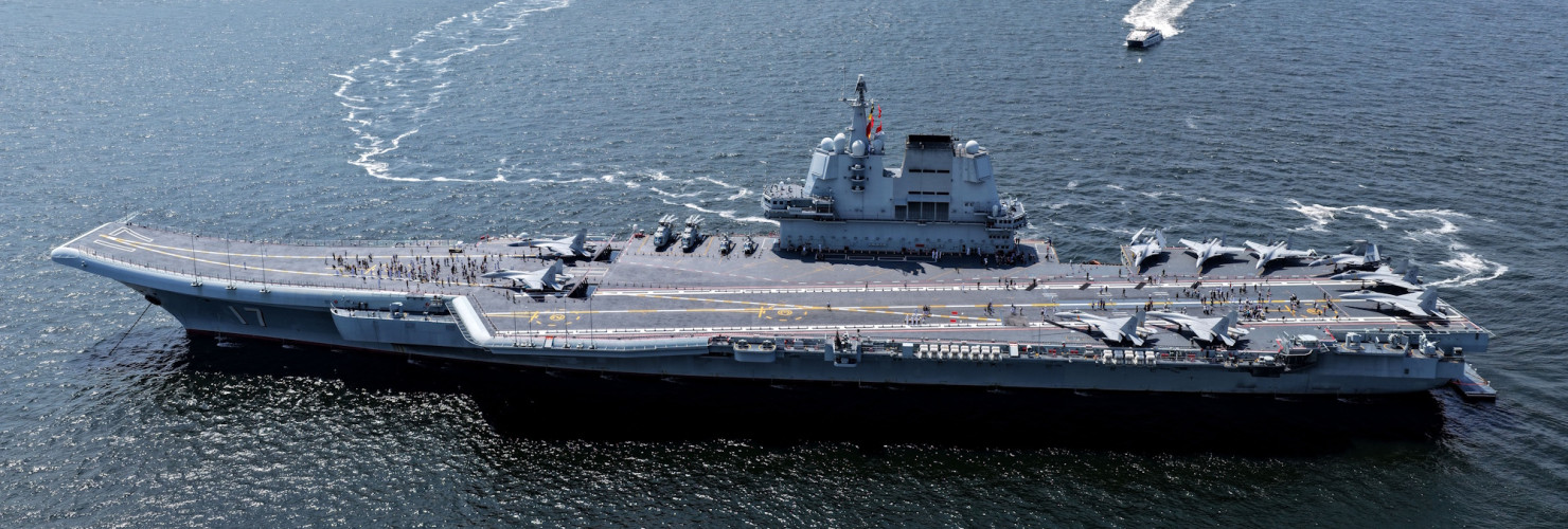 Visitors on-board the aircraft carrier Shandong on July 4, 2025.