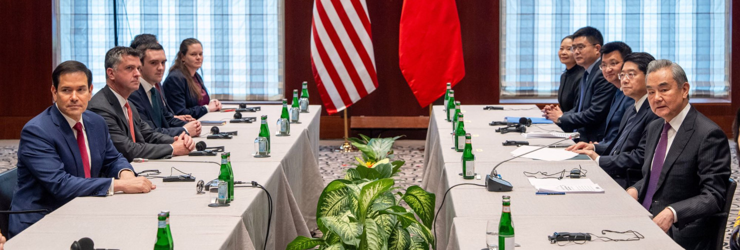 U.S. Secretary of State Marco Rubio meets China's Foreign Minister Wang Yi in Munich, Germany, Friday, Feb. 13, 2026, on the sidelines of the Munich Security Conference.
