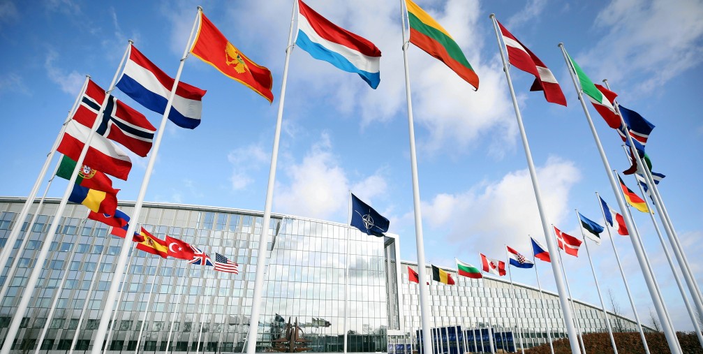 NATO alliance flags