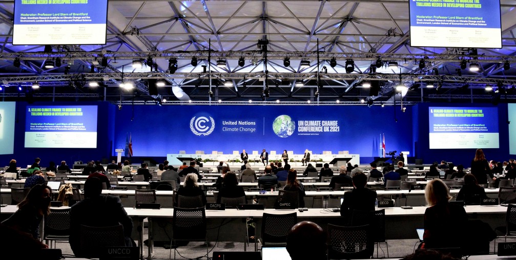 The 26th UN Climate Change Conference of the Parties (COP26) is held at the Scottish Event Campus (SEC) in Glasgow, UK on Nov. 4, 2021. 
