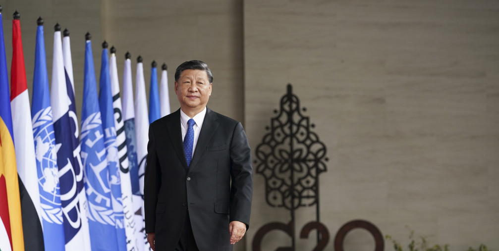 Chinese President Xi Jinping arrives for the G20 leaders' summit in Nusa Dua, Indonesia, Tuesday, Nov. 15, 2022.