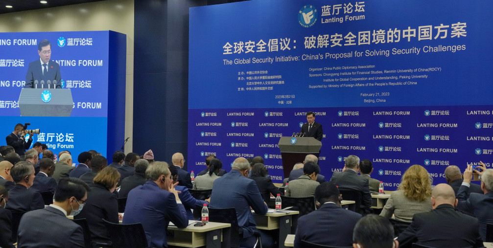 Chinesischer Außenminister Qin Gang stellt Globale Sicherheitsinitiative vor