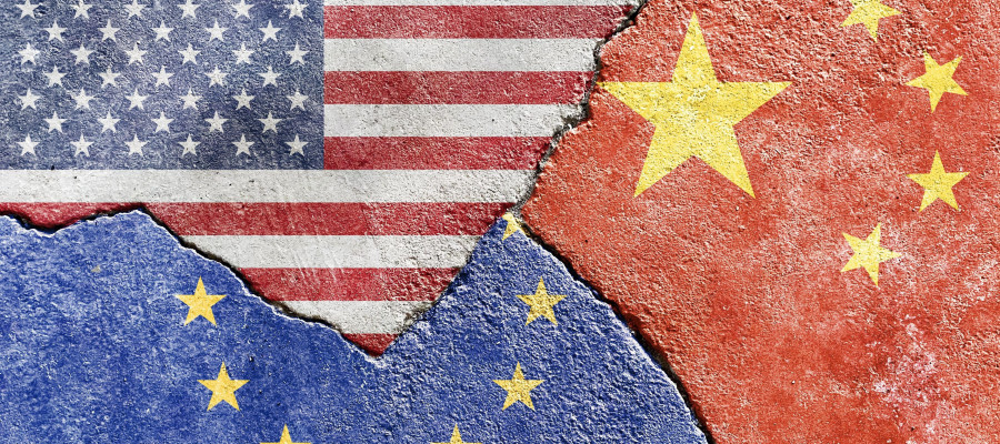 US-China-EU flags
