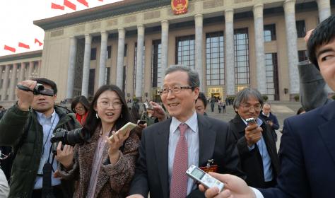 Chinese Ambassador to Japan Cheng Yonghua leaves the Great Hall of the People in March 2017. He assumed his post more than eight years ago.