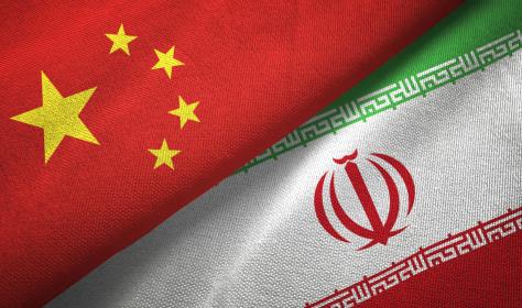 Flags of China and Iran