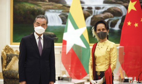 Wang Yi and Suu Kyi