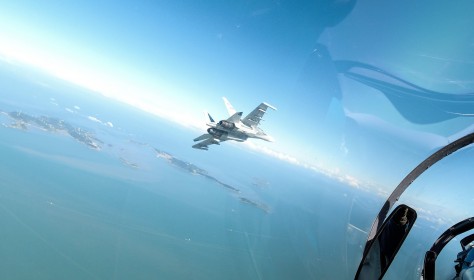 Chinese fighter jet over Zhejiang, China