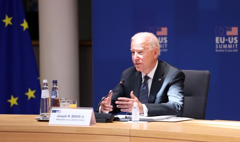 US President Joe Biden at EU -USA Summit in Brussels, Belgium on June 15, 2021.