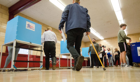 US citizens cast their votes during early voting for the Presidential General Election at polling station in Chicago, Illinois on November 3, 2024 ahead of the November 5th general election.