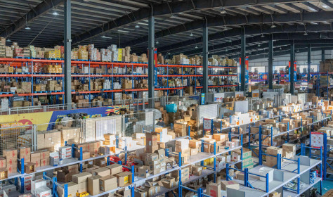 A logistics center in Pilot Free Trade Zone in Heihe, northeast China's Heilongjiang Province