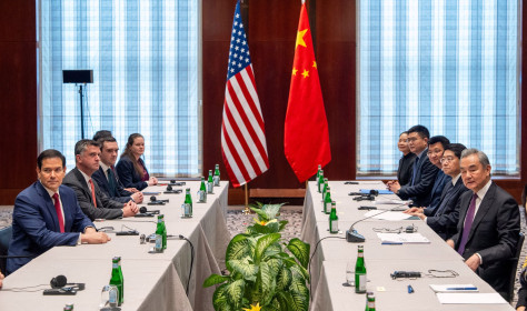 U.S. Secretary of State Marco Rubio meets China's Foreign Minister Wang Yi in Munich, Germany, Friday, Feb. 13, 2026, on the sidelines of the Munich Security Conference.