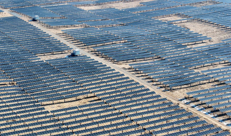 New energy photovoltaic power generation base in Tengger Desert, Zhongwei City, Ningxia, China