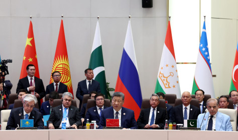 China's President Xi Jinping (C) gives a speech at a SCO+ format meeting of the Shanghai Cooperation Organisation (SCO) summit in Bishkek, Kyrgyzstan on Tuesday on September 1, 2026