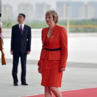 British Prime Minister Theresa May visiting China