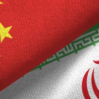 China and Iran flags