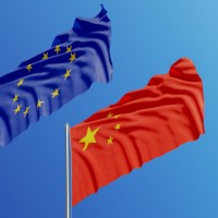 Flags China Europe