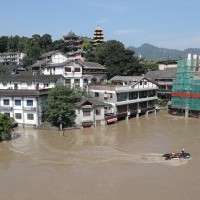 Ciqikou ancient town flooded due to rainstorm in Chongqing