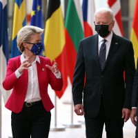Von der Leyen, Biden and Michel at the EU-USA Summit