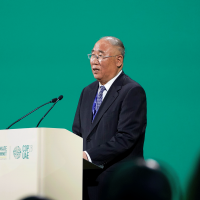 Xie Zhenhua, China special envoy for climate, speaks during a session at the COP28 U.N. Climate Summit, Friday, Dec. 1, 2023, in Dubai, United Arab Emirates.