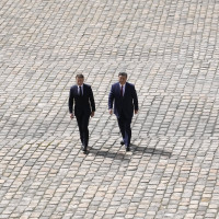 Xi Jinping, Emmanuel Macron in Paris in May 2024