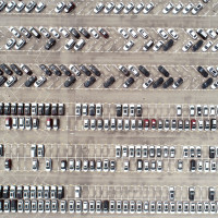 Vehicles are lined up at the auto plant of JAC Motors (Anhui Jianghuai Automobile Co., Ltd.) in Hefei city, east China's Anhui province