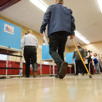 US citizens cast their votes during early voting for the Presidential General Election at polling station in Chicago, Illinois on November 3, 2024 ahead of the November 5th general election.