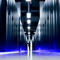 A staff member works at the State Key Laboratory of Public Big Data at Guizhou University.