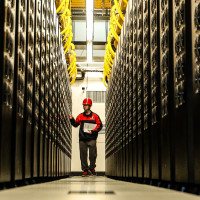  A staff member works in the data room of a supercomputing center in Gui'an New Area, southwest China's Guizhou Province, Aug. 29, 2024.