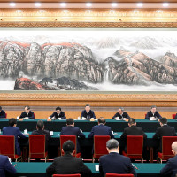 Xi Jinping attends a symposium in Beijing