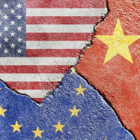 US-China-EU flags