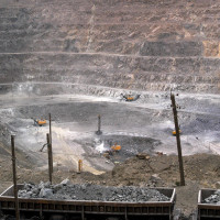 In this photo taken Tuesday, July 6, 2010, workers use machinery to dig at a rare earth mine in Baiyunebo mining district 