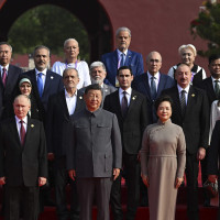 Group photo taken at the military parade in Beijing on September 3, 2025. 