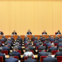 Xi Jinping delivers a speech at the annual Central Economic Work Conference in Beijing in December 2025.