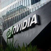 View of the office building of the Nvidia research center is in Pudong, Shanghai