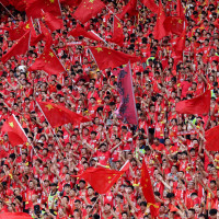 China fans in the stands